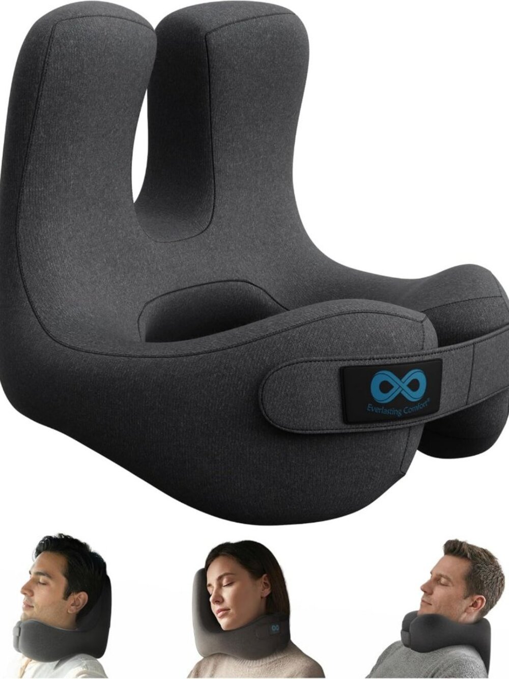 Memory Foam Travel Neck Pillow – 360° Support Headrest for Airplanes & Home Use